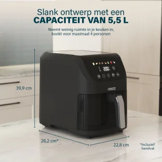 Princess Airfryer XL 182240 heteluchtfriteuse 5.5L zwart
