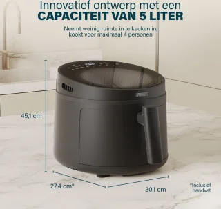 Princess Airfryer XL Cyclonic Vision 5L PFAS-vrij 182270