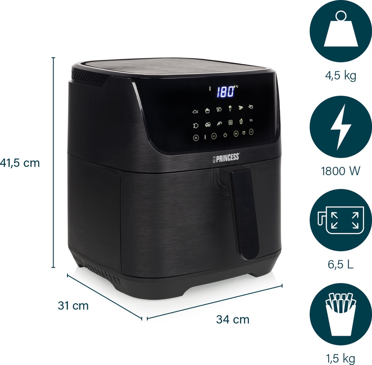 Princess Airfryer XXL 182061 - 6,5L Digital