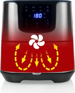 Princess Digitale Airfryer Deluxe XXL 182060 - Heteluchtfriteuse 5.5L RVS