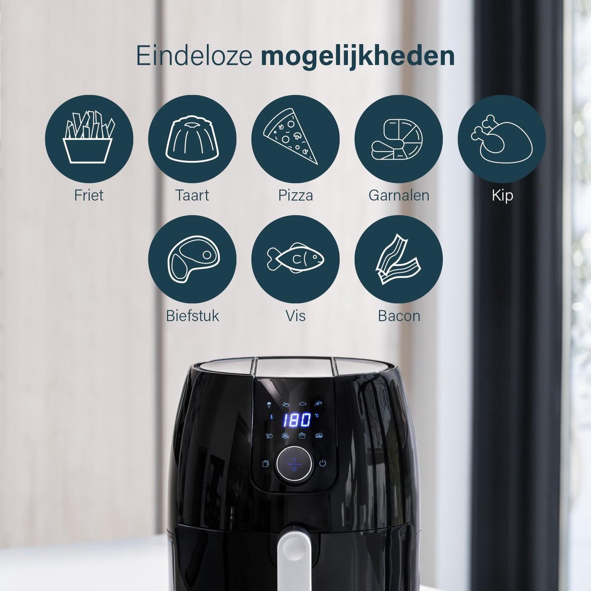 Princess Digitale Airfryer XXL 182025 4.5L Zwart