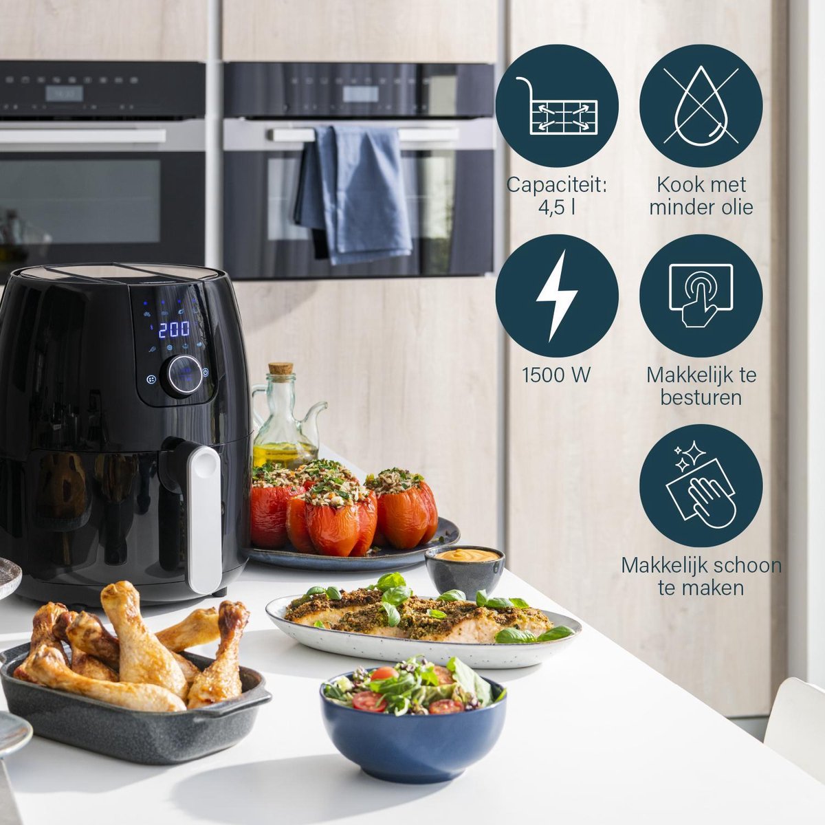 Princess Digitale Airfryer XXL 182025 4.5L Zwart