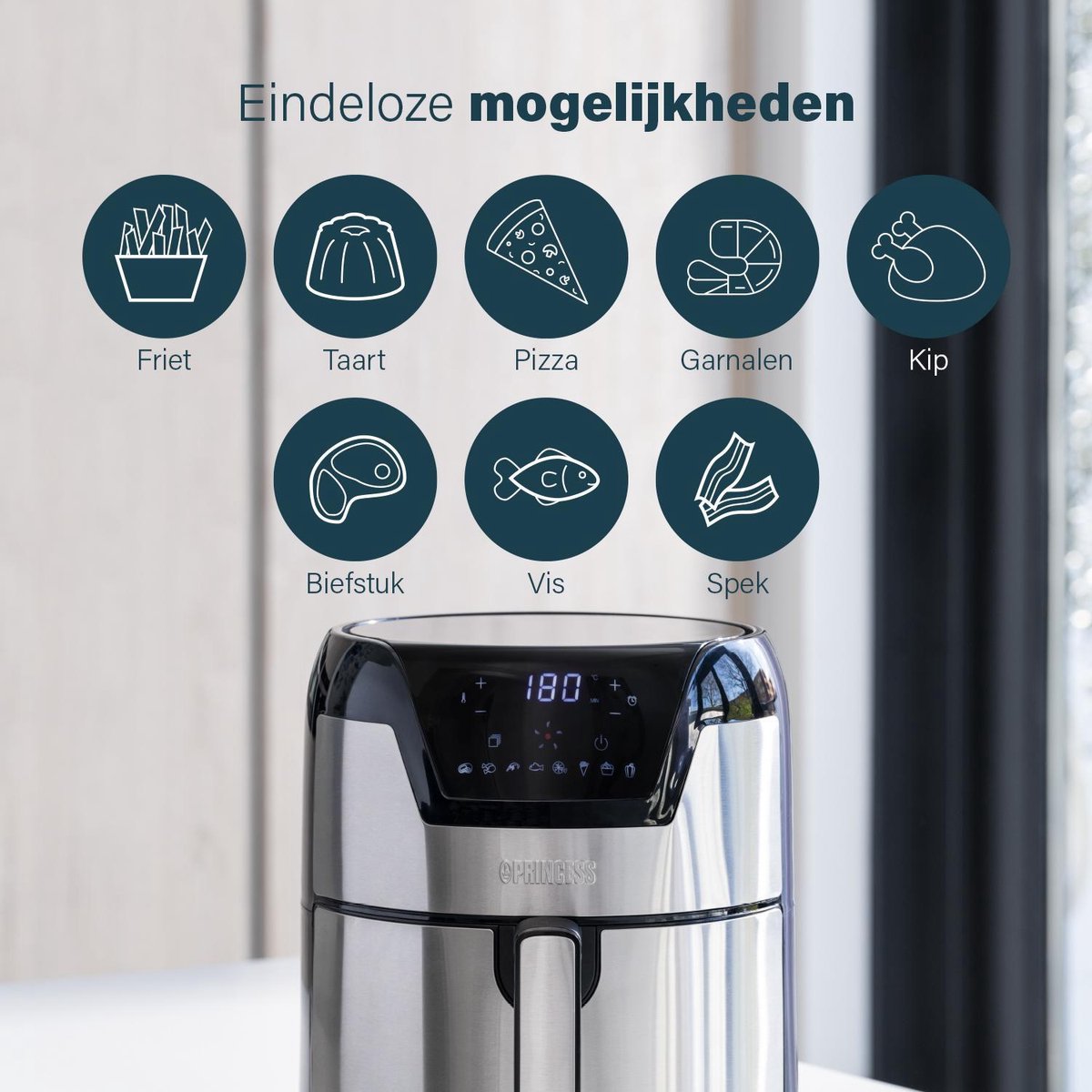 Princess Digitale Airfryer XXL 182026 4.5L RVS