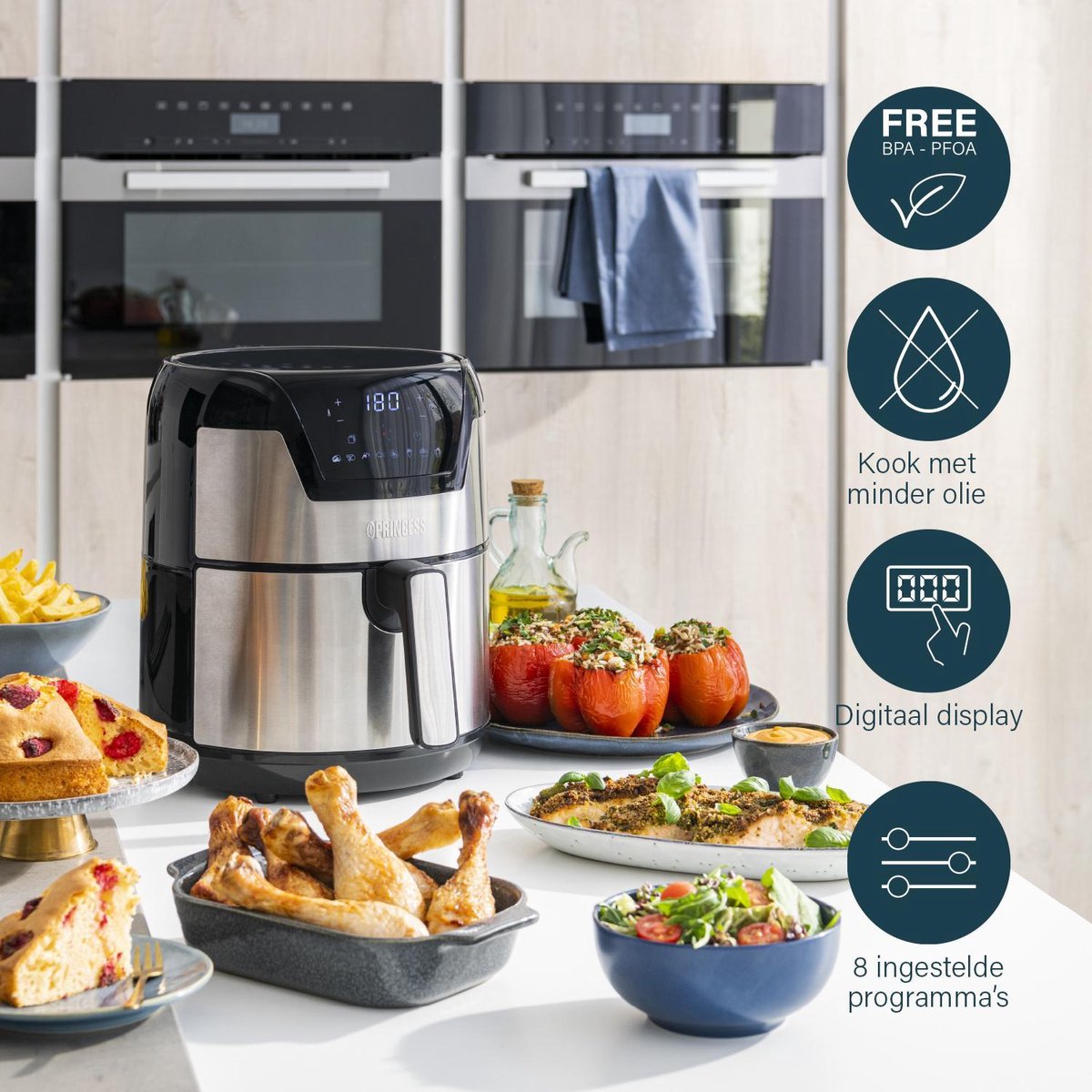 Princess Digitale Airfryer XXL 182026 4.5L RVS