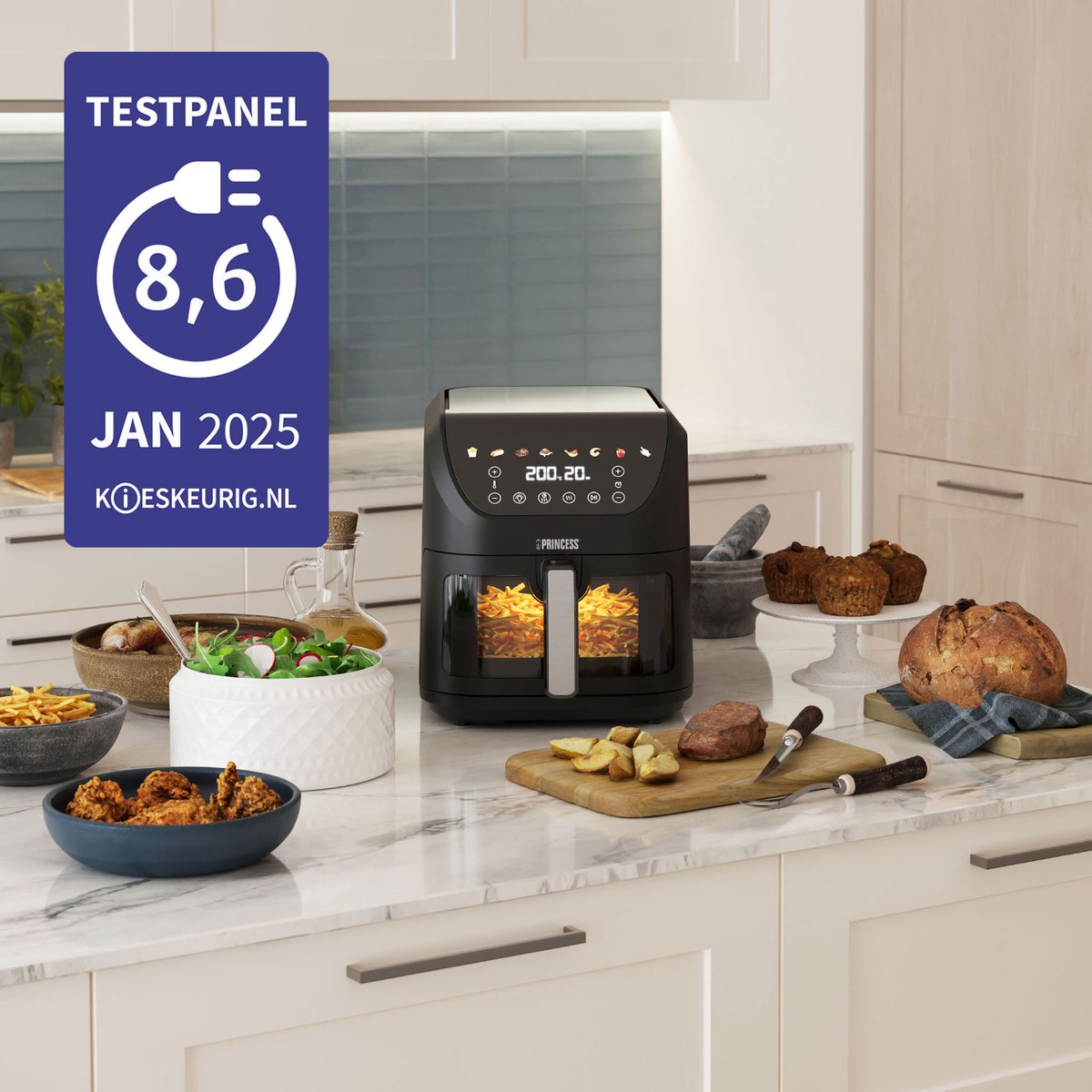 Princess Digitale Airfryer XXL 182256 SlimFry 8L Zwart