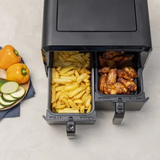 Princess Double Basket Airfryer 182068 XXL 8L Dubbele Airfryer Zwart