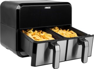 Princess Double Basket Airfryer 182074 XL 9L RVS/Zwart