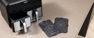 Princess Double Basket Airfryer 182074 XL 9L RVS/Zwart