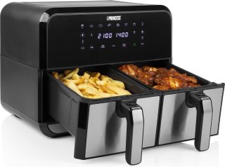 Princess Double Basket Airfryer 182074 XL 9L RVS/Zwart