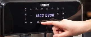 Princess Double Basket Airfryer 182074 XL 9L RVS/Zwart