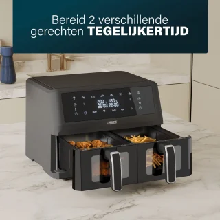 Princess Double Basket Airfryer 182276 - 11L Dubbele Airfryer - Zwart