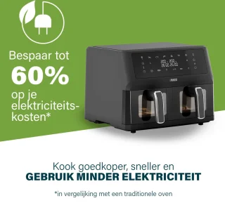 Princess Double Basket Airfryer 182276 - 11L Dubbele Airfryer - Zwart
