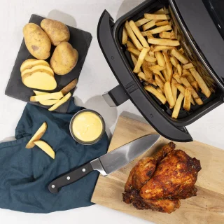 Princess Heteluchtfriteuse 182080 2-in-1 Stoomoven en Airfryer 6.5L Zwart