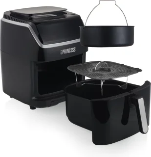 Princess Heteluchtfriteuse 182080 2-in-1 Stoomoven en Airfryer 6.5L Zwart