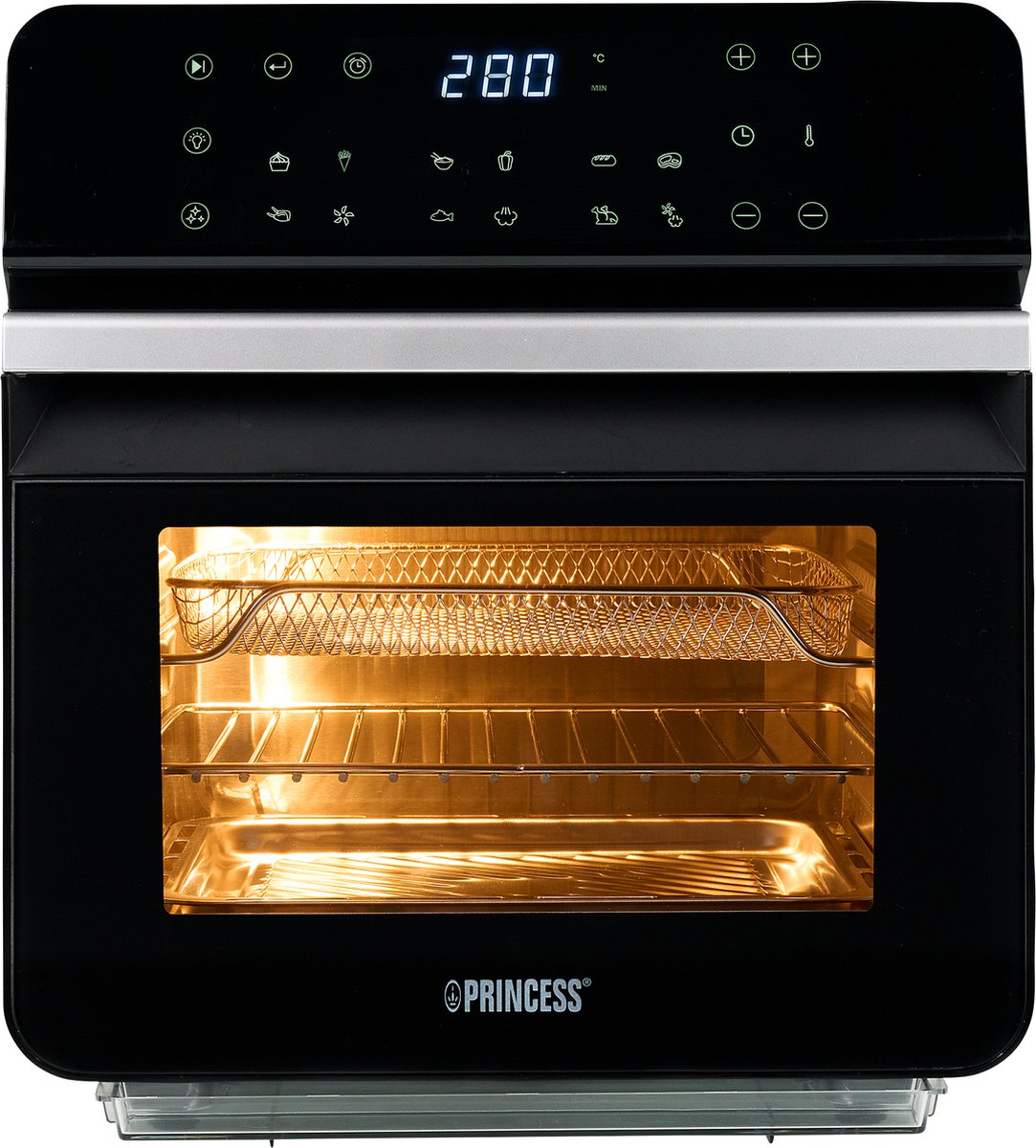 Princess Steam Airfryer Oven 182085 - Heteluchtfriteuse en stoomoven - 10 liter - Zwart