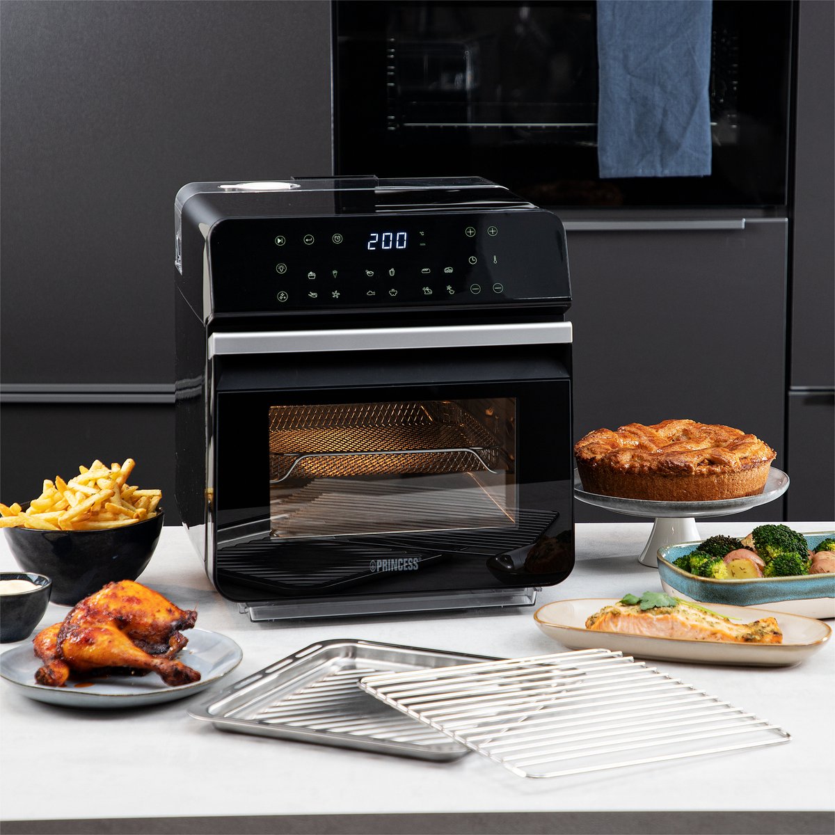 Princess Steam Airfryer Oven 182085 - Heteluchtfriteuse en stoomoven - 10 liter - Zwart