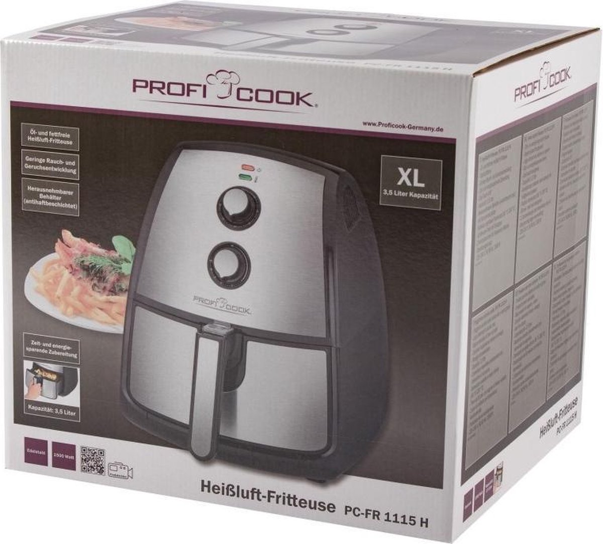 ProfiCook FR 1115H Heteluchtfriteuse 3.5L