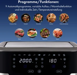 ProfiCook FR 1242 H Dubbele Heteluchtfriteuse 2x4,5L