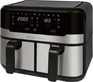 ProfiCook FR 1242 H Dubbele Heteluchtfriteuse 2x4,5L