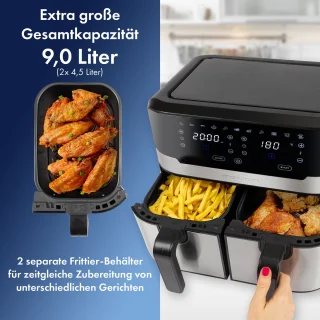 ProfiCook FR 1242 H Dubbele Heteluchtfriteuse 2x4,5L