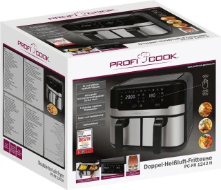 ProfiCook FR 1242 H Dubbele Heteluchtfriteuse 2x4,5L