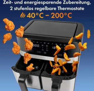 ProfiCook FR 1242 H Dubbele Heteluchtfriteuse 2x4,5L