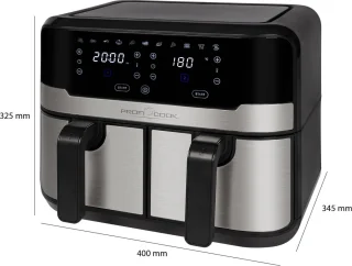 ProfiCook FR 1242 H Dubbele Heteluchtfriteuse 2x4,5L