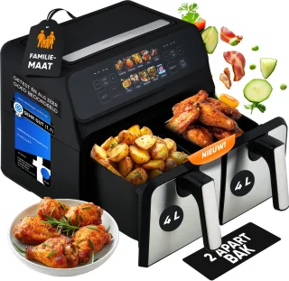 ProfiCook FR 1287 H Dubbele Heteluchtfriteuse 2x4L