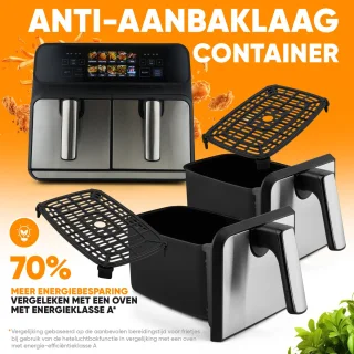 ProfiCook FR 1287 H Dubbele Heteluchtfriteuse 2x4L