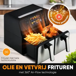 ProfiCook FR 1287 H Dubbele Heteluchtfriteuse 2x4L