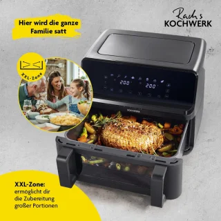 Rachs KOCHWERK Vario-dubbelkamer Airfryer 9L