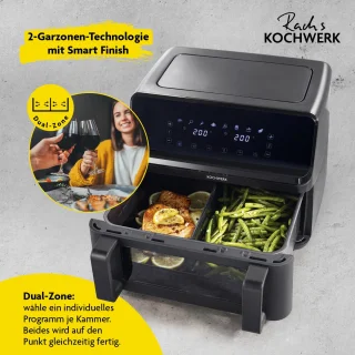 Rachs KOCHWERK Vario-dubbelkamer Airfryer 9L