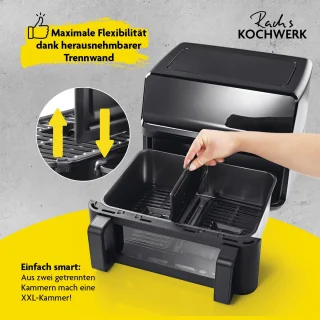 Rachs KOCHWERK Vario-dubbelkamer Airfryer 9L