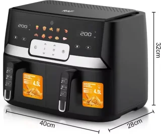 RAF Airfryer Dubbele XXL 9L DualZone