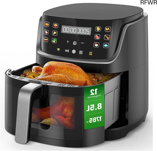 RFWR XL Heteluchtfriteuse 8,5L LED Touchscreen