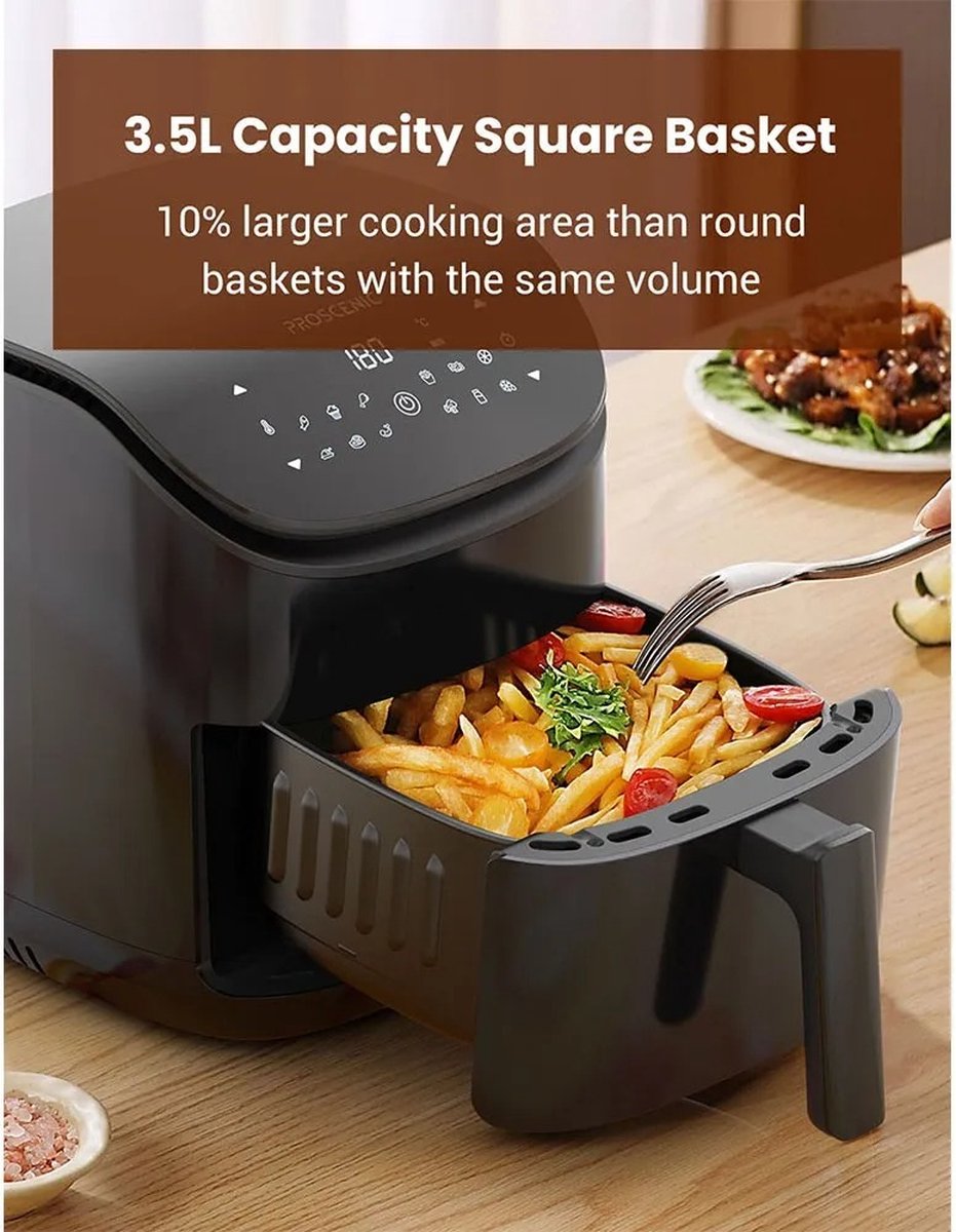 RM Store® Digital Airfryer 1500W Zwart 34x25x32 cm