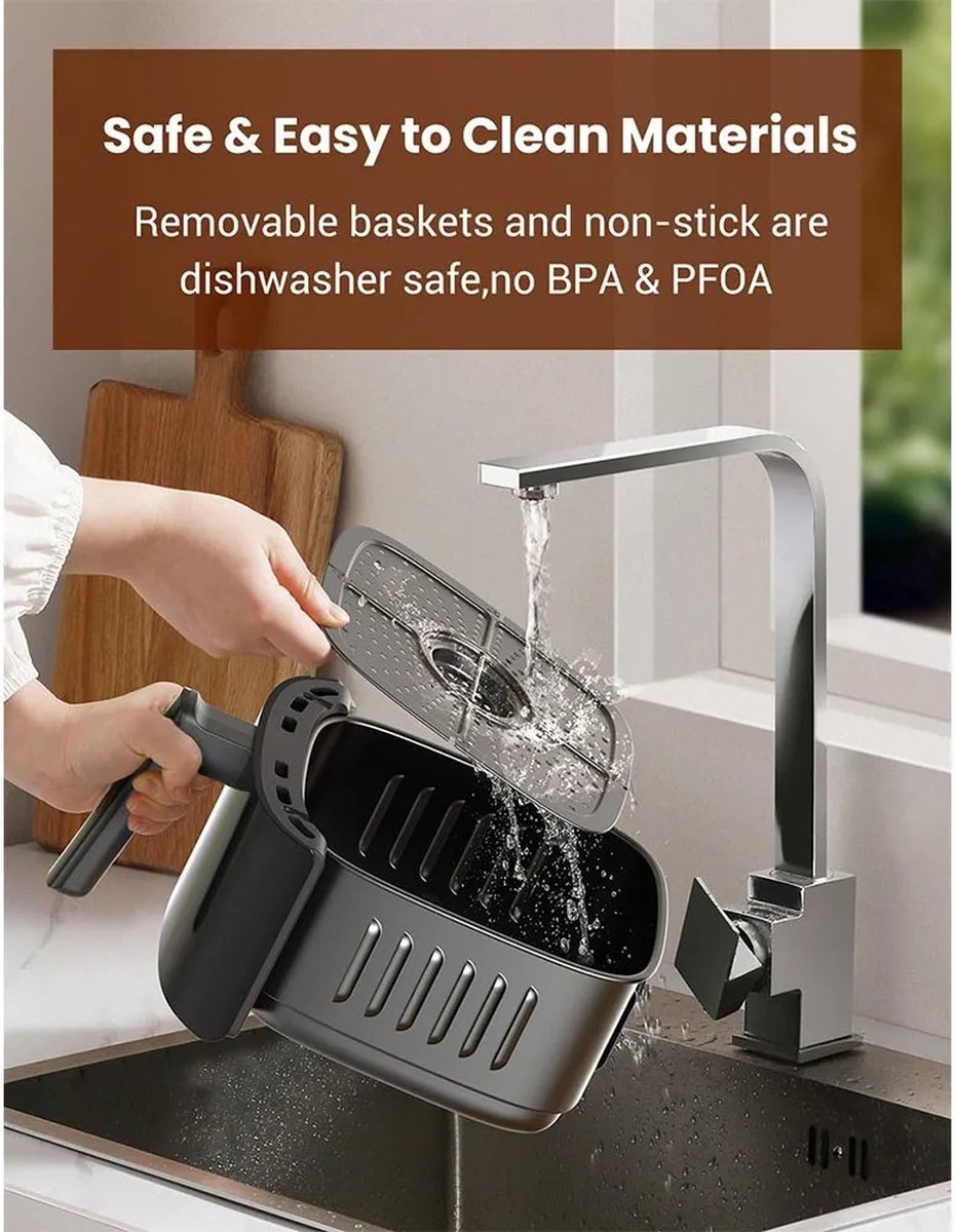 RM Store® Digital Airfryer 1500W Zwart 34x25x32 cm