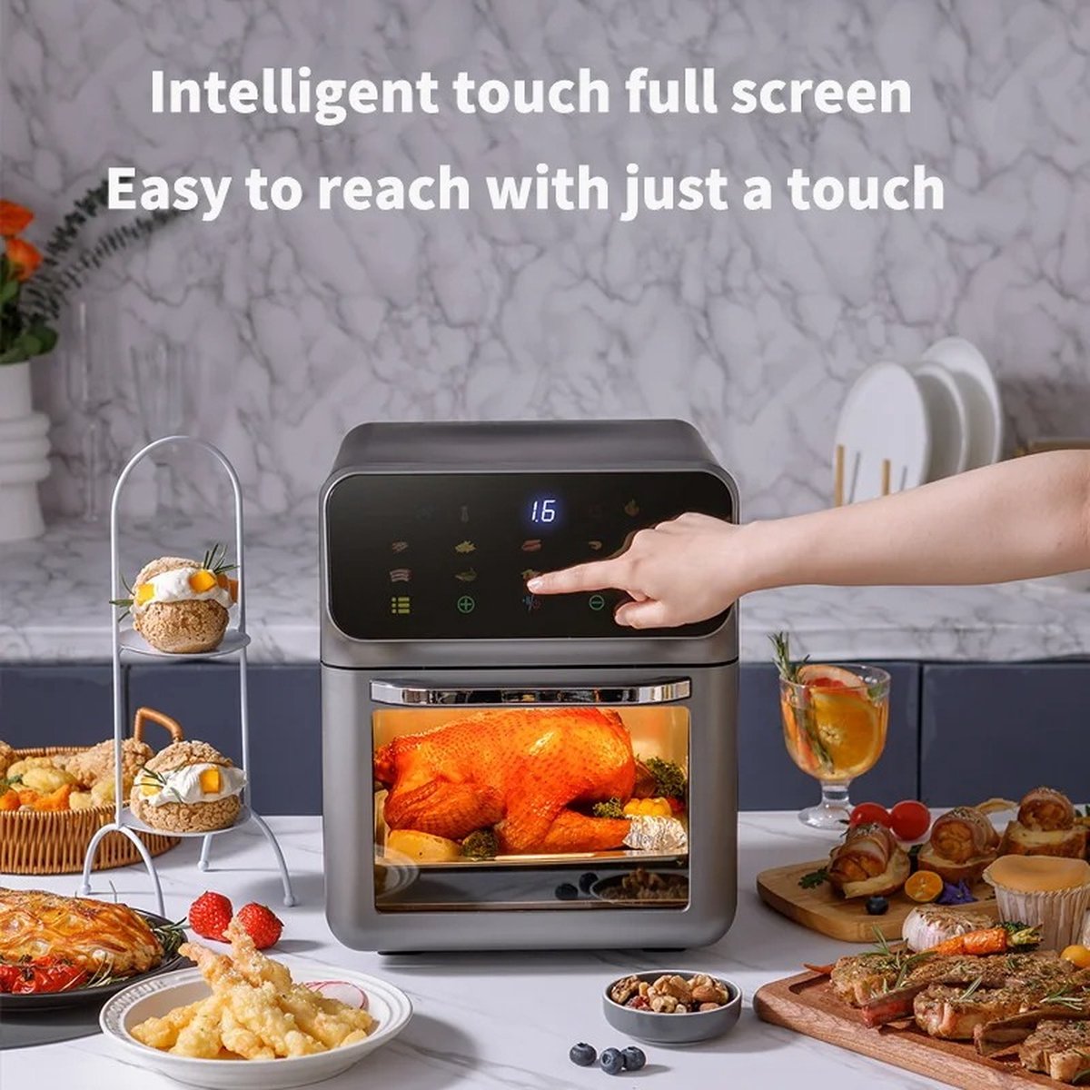 RM Store elektrische luchtfriteuse 10L 1350W zwart