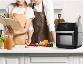 Royal Swiss Airfryer Oven 12L Zwart/RVS
