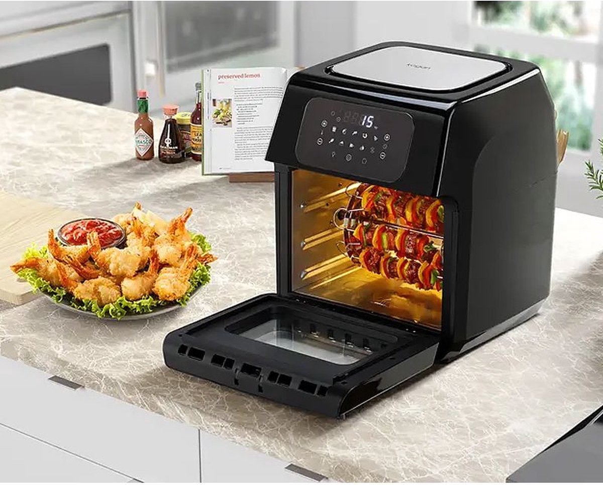 Royal Swiss Airfryer Oven 12L Zwart/RVS