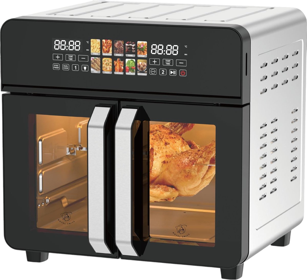 Royal Swiss Airfryer Oven 23L Zwart/RVS