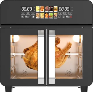 Royal Swiss Airfryer Oven 23L Zwart/RVS