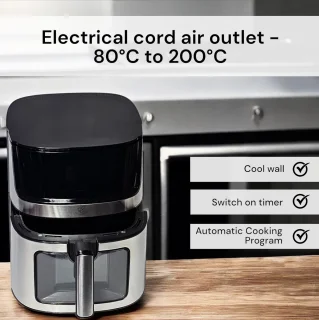 Royal Swiss Airfryer XXL 8L Grijs