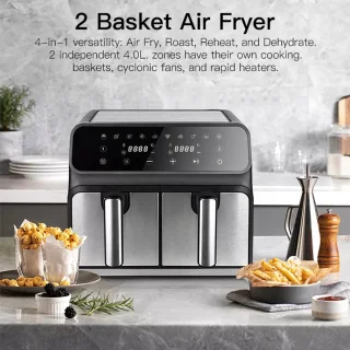 Royal Swiss® Dubbele Airfryer Heteluchtfriteuse