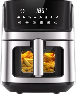 Royalty Line AF21708D Airfryer XXL 6.5L Zwart/RVS
