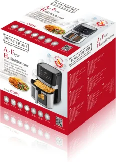 Royalty Line AF21708D Airfryer XXL 6.5L Zwart/RVS