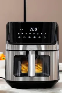 Royalty Line AF21708D Airfryer XXL 6.5L Zwart/RVS