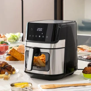 Royalty Line AF21708D Airfryer XXL 6.5L Zwart/RVS
