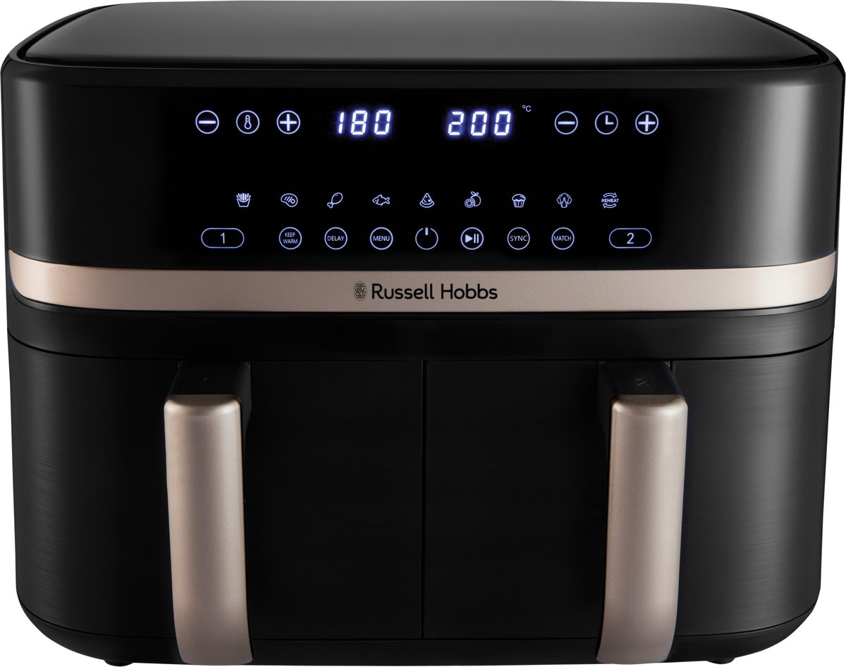 De Russell Hobbs Satisfry Dual Basket 9L Airfryer 27680-56 in één oogopslag