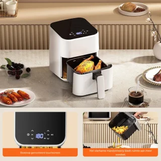 RVV® Mini Airfryer - Heteluchtfriteuse 2,5 L Wit
